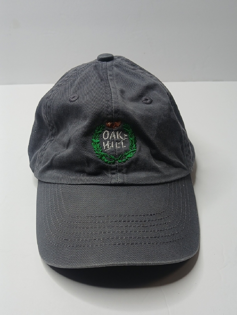 Oak Hill Golf Hat gray American Needle Strapback Brass Buckle